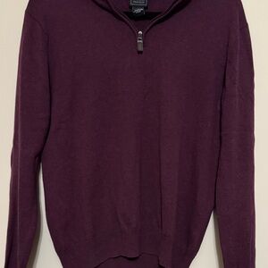 Jos. A. Bank Men's Burgundy Zip-Up Sweater